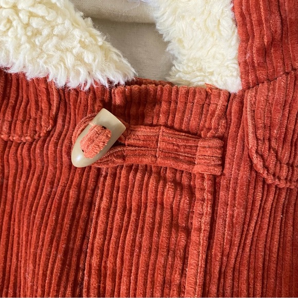 Vintage Orange Sherpa Corduroy Baby Coat (6-12m) - Picture 4 of 4